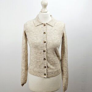 Urban Outfitters - Collared Button Through Cardigan - Cream - XS